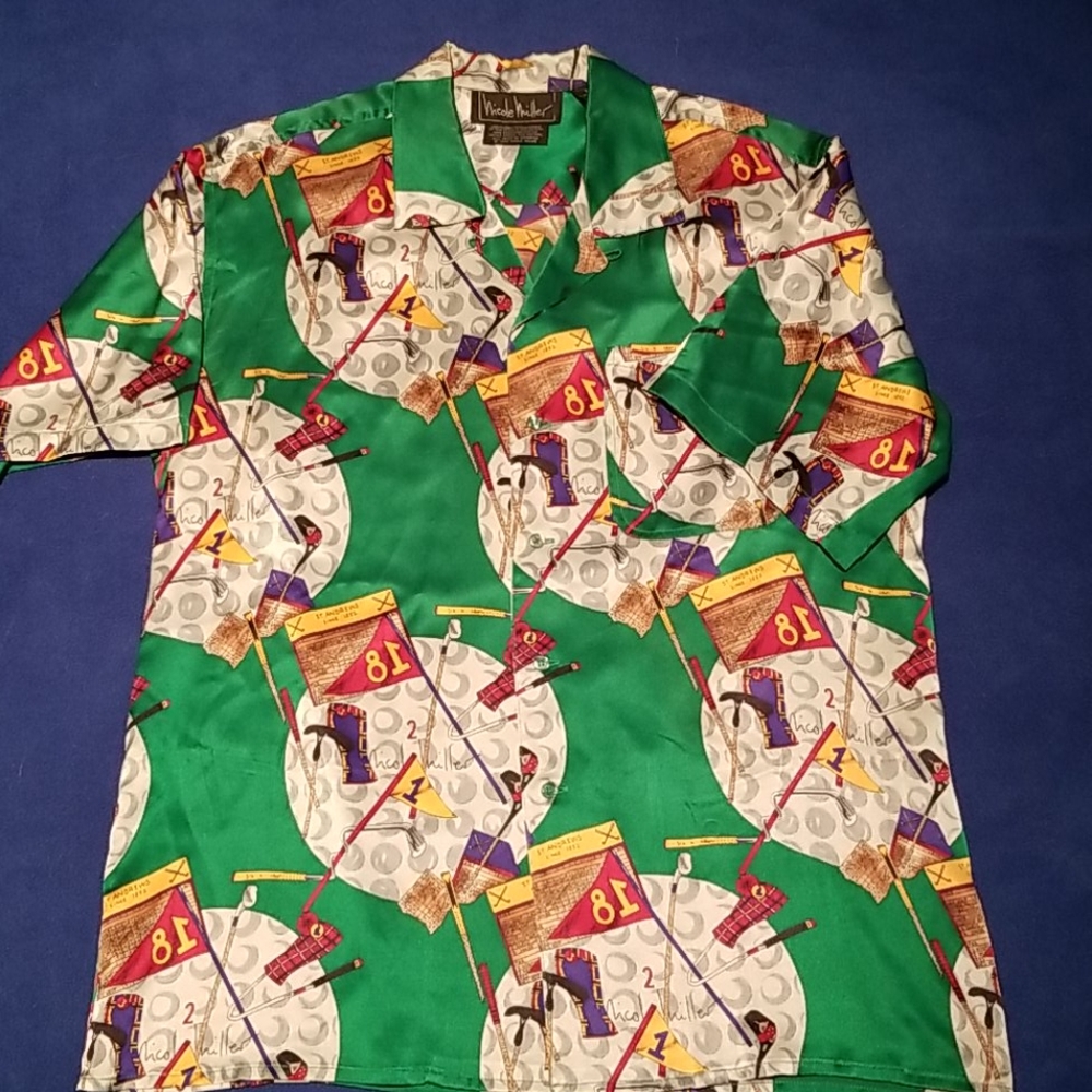 Dress shirt with golf design by Nicole Miller